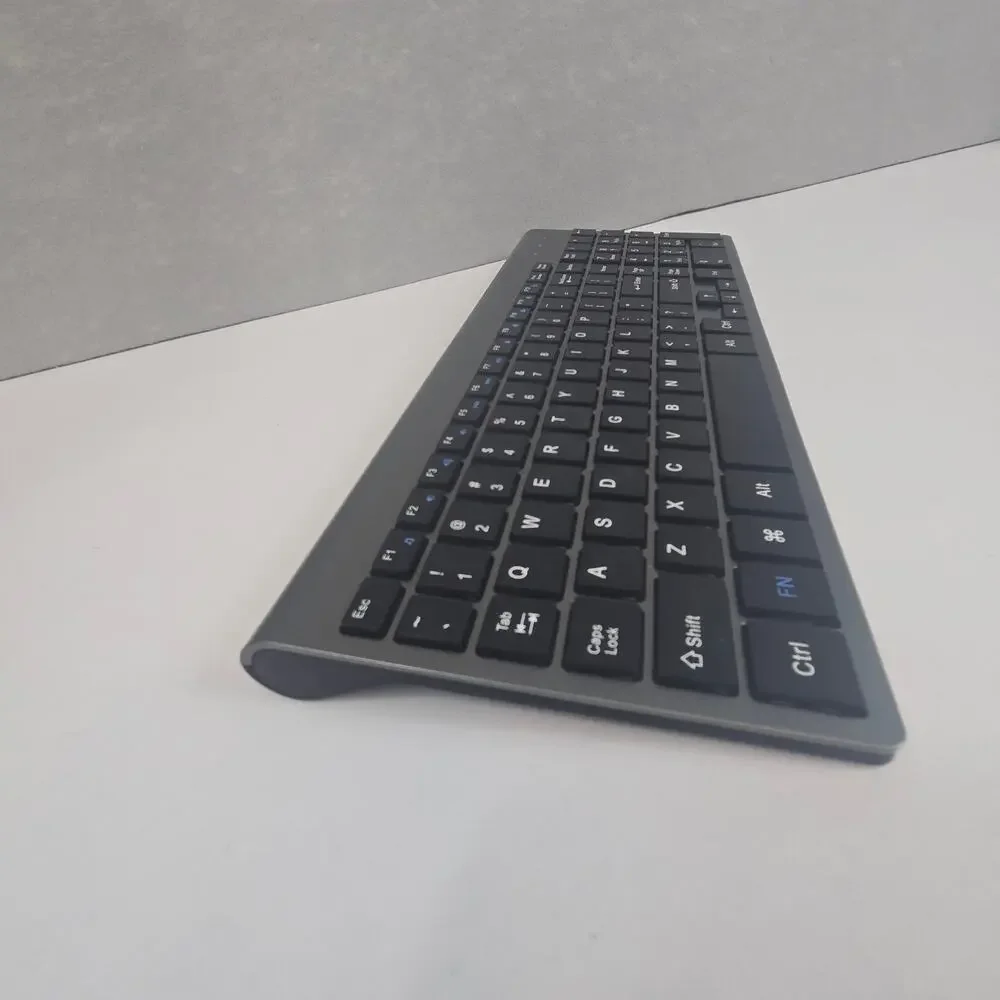 JoyAccess KB2 Slim Wireless Full Keyboard Gray & Silver with 2.4G USB Receiver